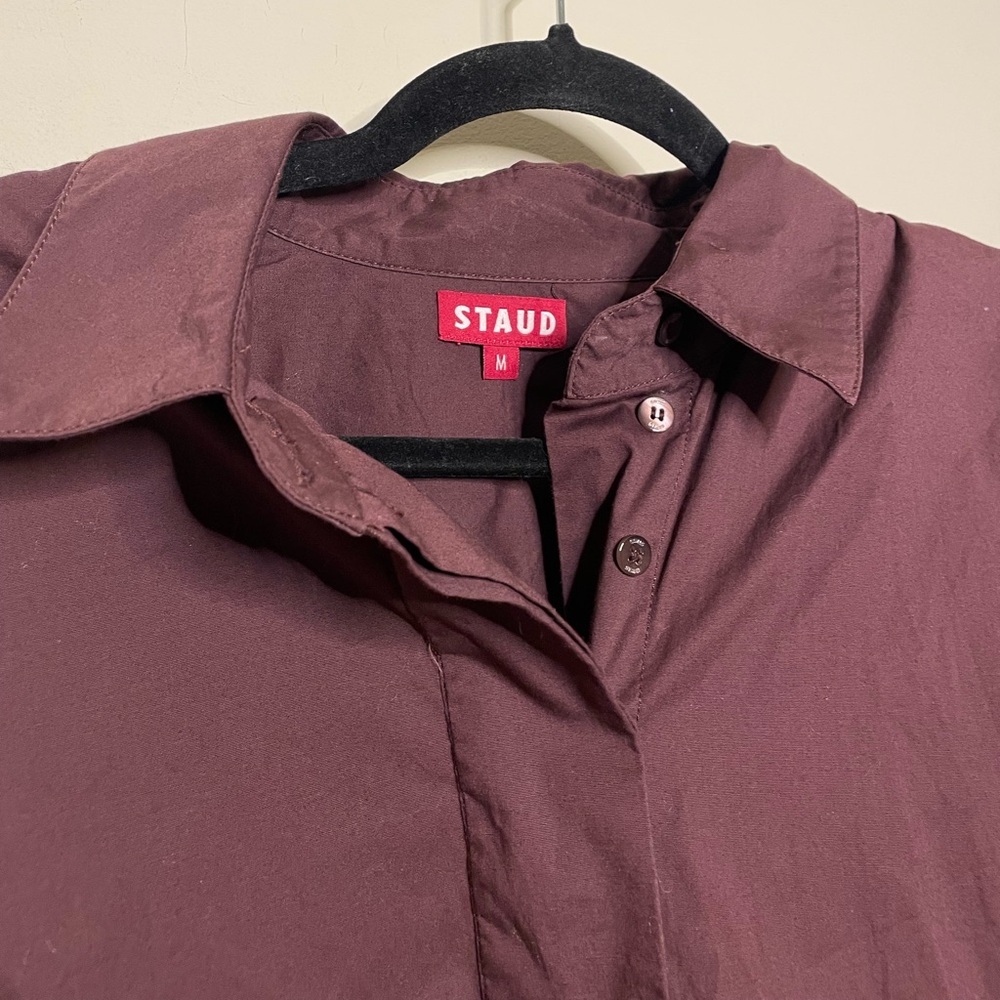 STAUD Cindy Dress in Merlot - Picture 6 of 6